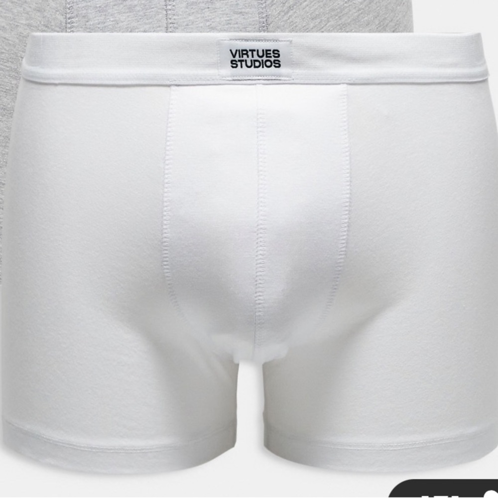ASOS Virtues Studios White Boxer Briefs XL